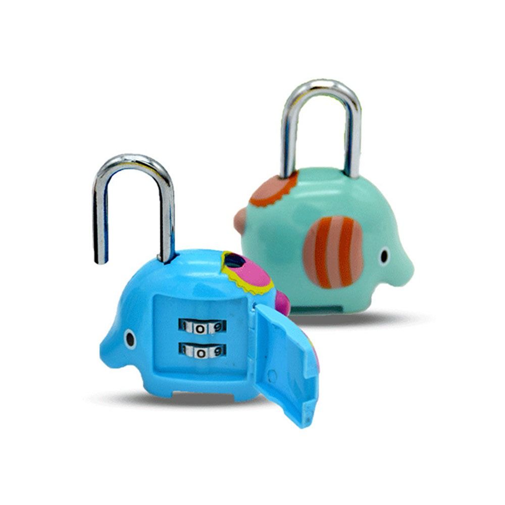 Random Color Dormitory Cabinet Lock Anti-theft Backpack Zipper Lock Cute Digit Password Lock Home