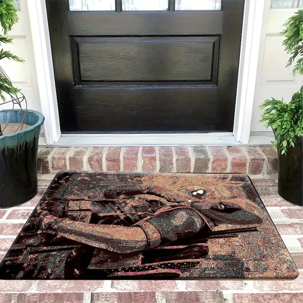 1 Marvel Doormat | Avengers Heroes Gathering - Cartoon Pattern Living Room Rug | Flannel Material Bath Mat, Machine Washable |