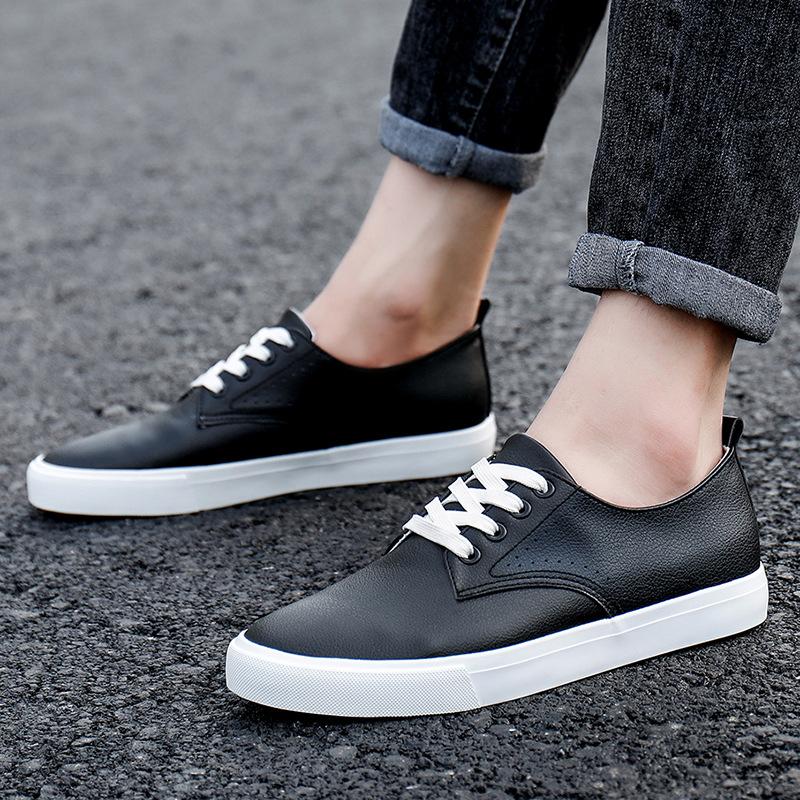 Spring and Autumn Casual Little White Shoes Men's Flat-soled Small Board Shoes Size 45 Blue Go to work Driving off