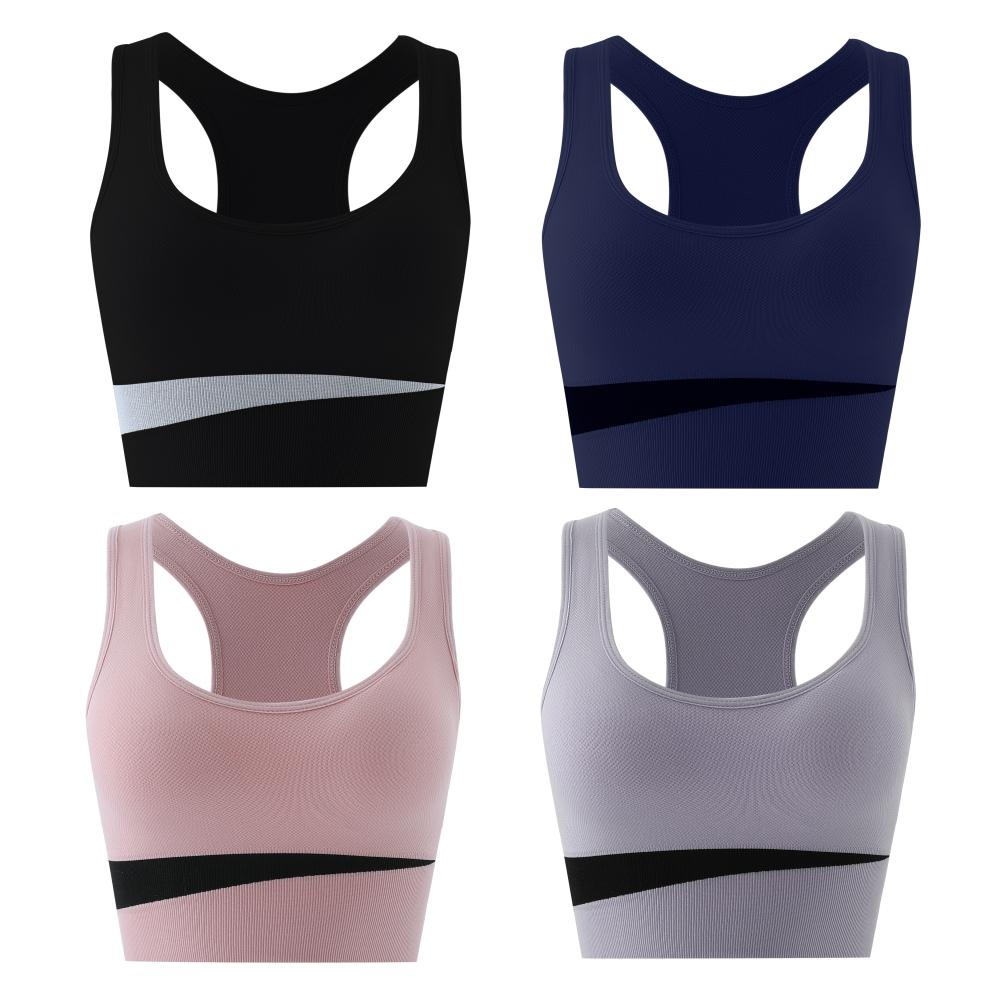Ladies Fitness Sports Bra Shockproof Push Up Yoga Vest Daily Casual Underwear High Elasticity Tank Top Lingerie