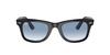 Ray-Ban RB2140F 901/3F 52 WAYFARER СВЕТЛЫЕ ЦВЕТА Солнцезащитные очки - Черная / Прозрачная Градиентная Синяя Линза
