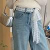 Y2k Long Lace Waistband Floral Dress Jeans Belt Unique Lace Waist Belt  Summer