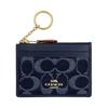 New Fabric+Artificial Leather Card Holder Mini Unisex Denim Blue CZ464-IMXIA