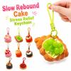 Slow Rebound Simulated Cream Cake Pendant Simulation Food Pinch Toy For Kids Adults