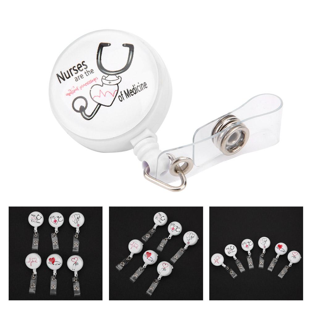 Retractable Badge Reel Clip Portable Nurse ID Name Card Badge Holders Accessory