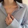 South Korea's Dongdaemun Cold Style Double Ring Trendy Necklace – Simple Clavicle Chain for Women