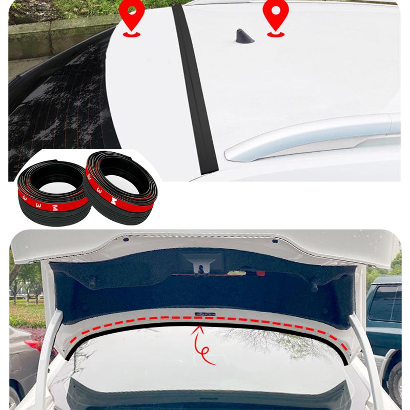 Auto Trunk Lid Gap Seal Strip Car Rubber Sealing Strip for Suv Hatchback Upper Edge Automotive Dust Proof Roof Weather Strip