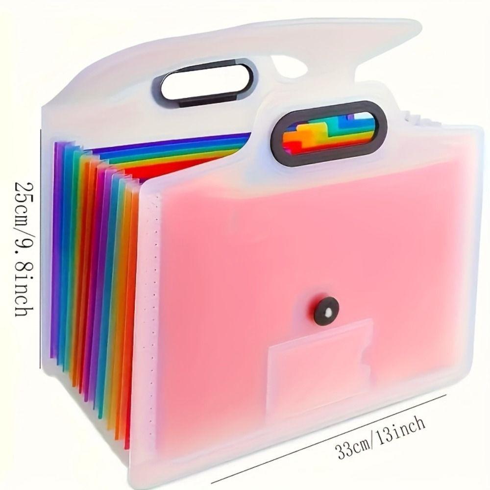 Buckle Closure Accordion Folder 13 Pocket Document Organizers Document Storage