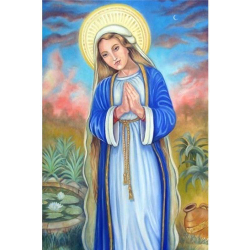 5D DIY Алмазная картина Благочестивая молитва Алмазная вышивка Набор для вышивки крестом Полный горный хрусталь Мозаика Домашний декор