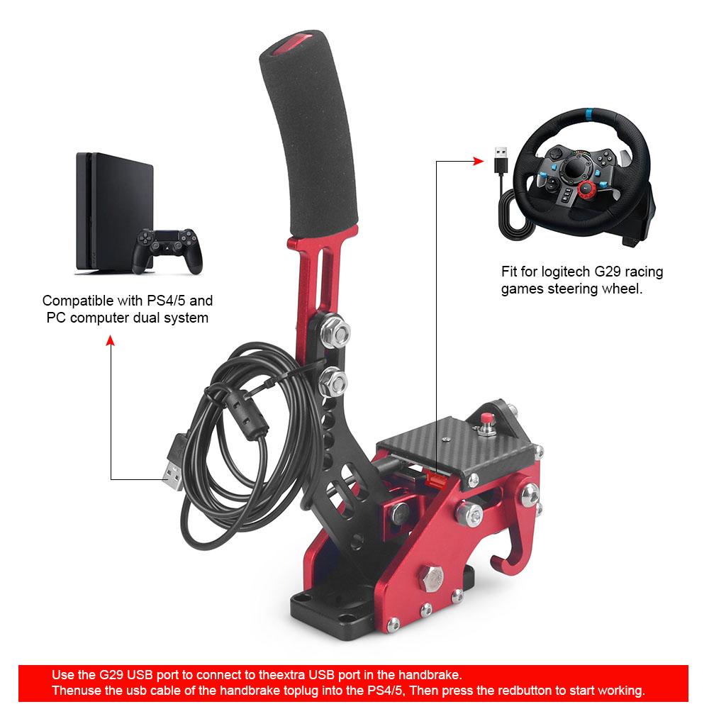 Для PS4 PS5 PC USB Ручник Для SIM-гонок Для Logitech G29 Сталь и Алюминий RALLY Регулируемый Для ПК Windows DIRT RALLY