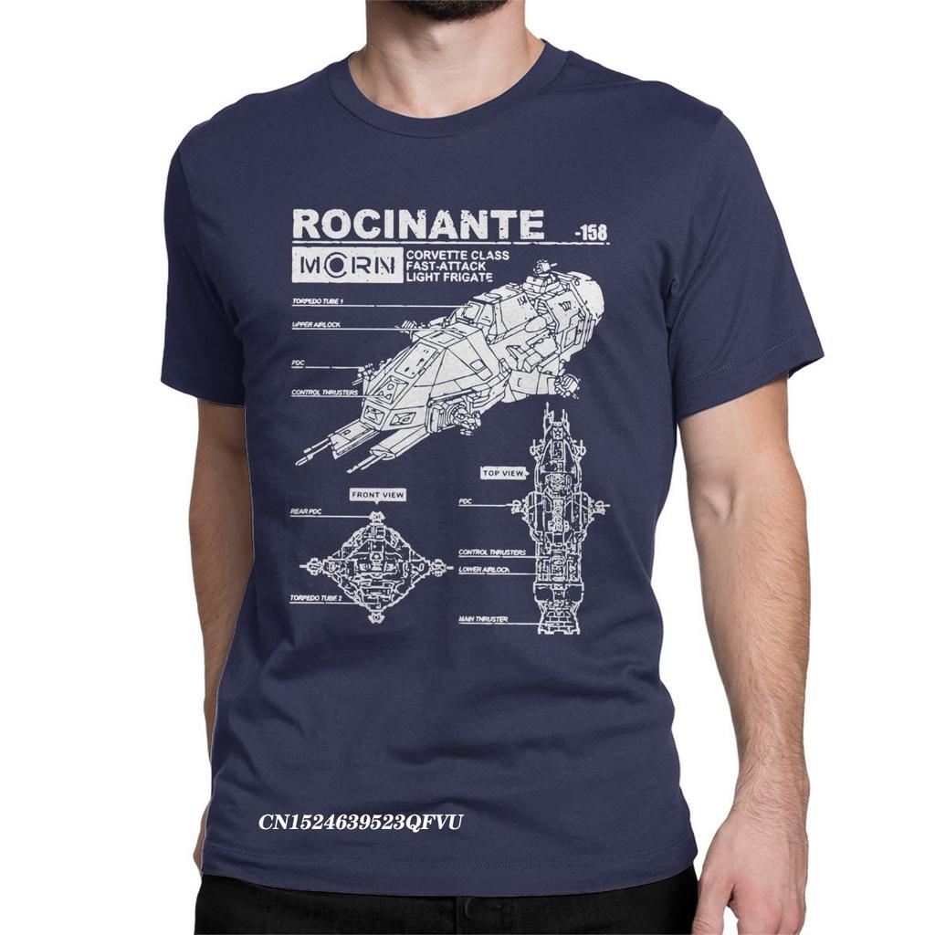 Характеристики Росинанта The Expanse Мужские топы Футболки Mcrn Модная футболка Харадзюку Футболка с мангой Чистый хлопок Оригинальная одежда