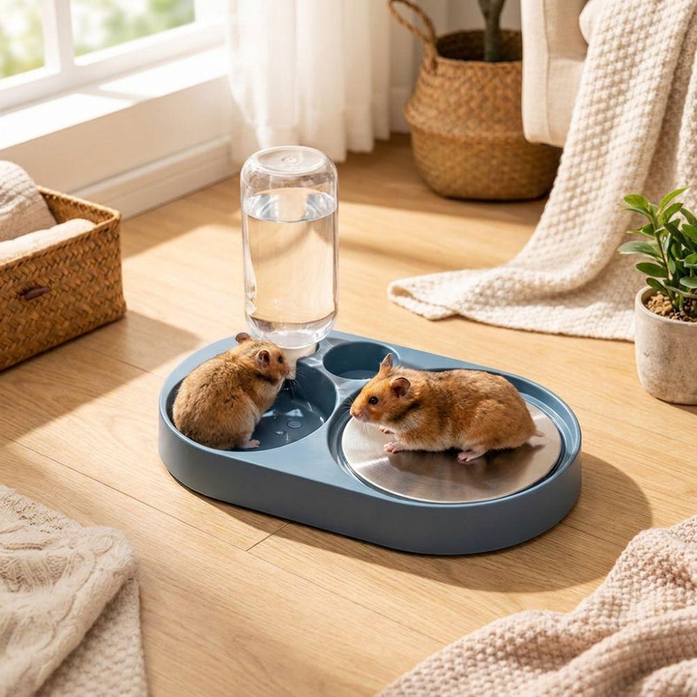 Drip-proof Cooling Feeding Station Tray Large Capacity Automatic Water Kettle For Small Pet Summer