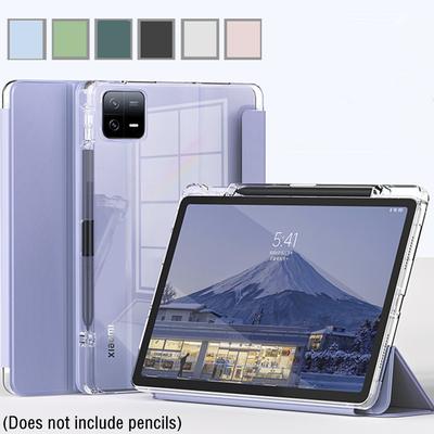 Кожаный чехол для Xiaomi Mi Pad 6 Pro, чехол 11 дюймов, прозрачный пенал, смарт-чехол для Xiaomi Pad 6, чехол для Mi Pad 6 Pro 2023