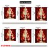 2pcs,2D plane printing Creative Curtains Santa and gifts Polyester Fabric (without rod) Art Deco Festive Use for Living Room,