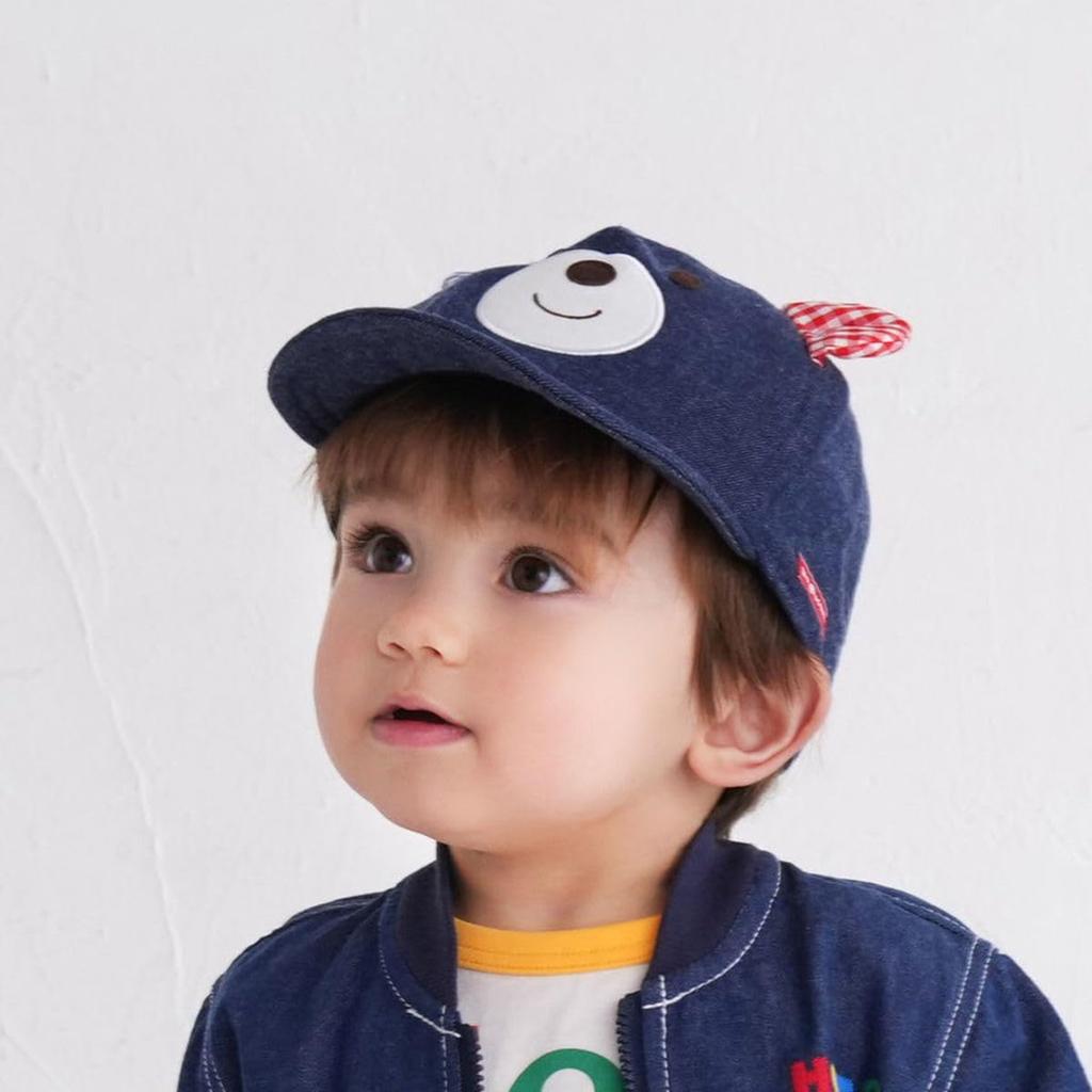 MIKIHOUSE HOT BISCUITS Cap, Navy Blue, for Boys and Girls, Size M (50-52cm), 73-9103-498