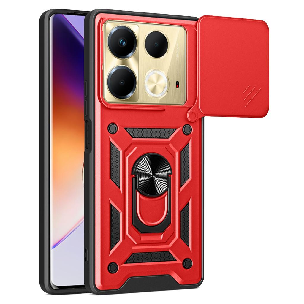 For Infinix Note 40 Cell Phone Case Slide Lens Guard Dust-Proof PC+TPU Phone Shell