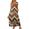 Women's Casual Long-length Sundress Summer Beach Dress Round Neck Sleeveless Loose Sundress