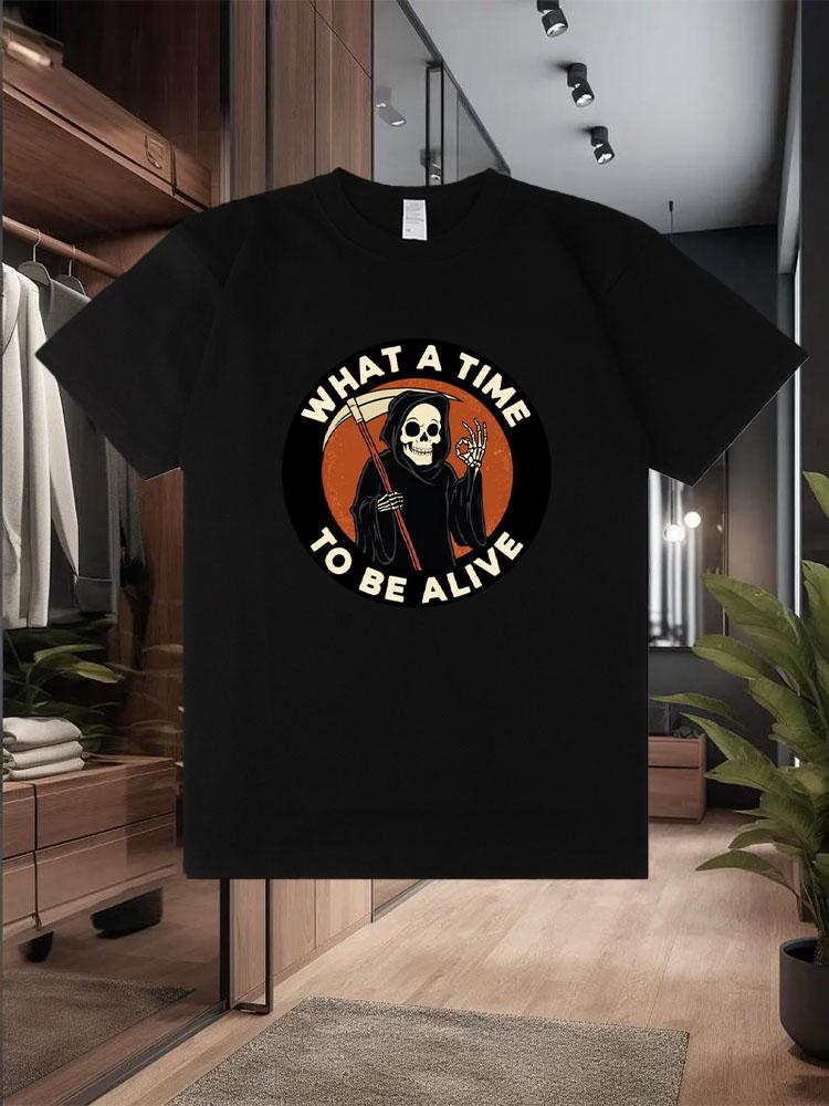 2025 Summer New 100% Pure Cotton Men's T - Shirts Trendy Design