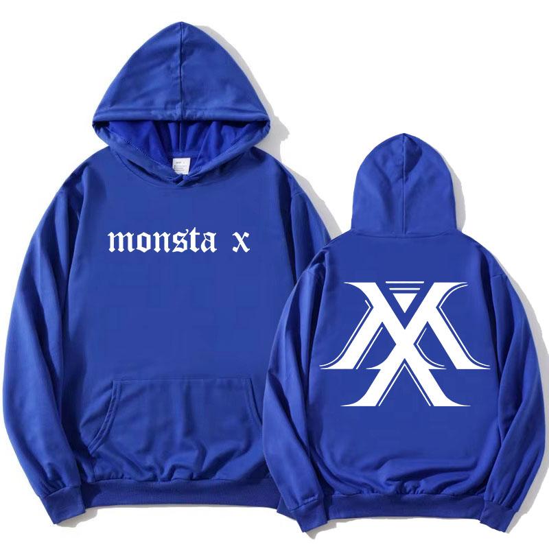 MONSTAX Корейская мужская группа Модные худи 2025 EP The X С графическим принтом Толстовки с длинным рукавом Осенние женские пуловеры Унисекс