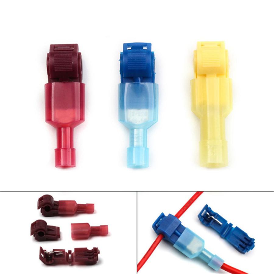 240 шт. Автомобильные 22-10AWG 3-цветные изолированные клеммы для сращивания проводов Набор Т-образных соединителей