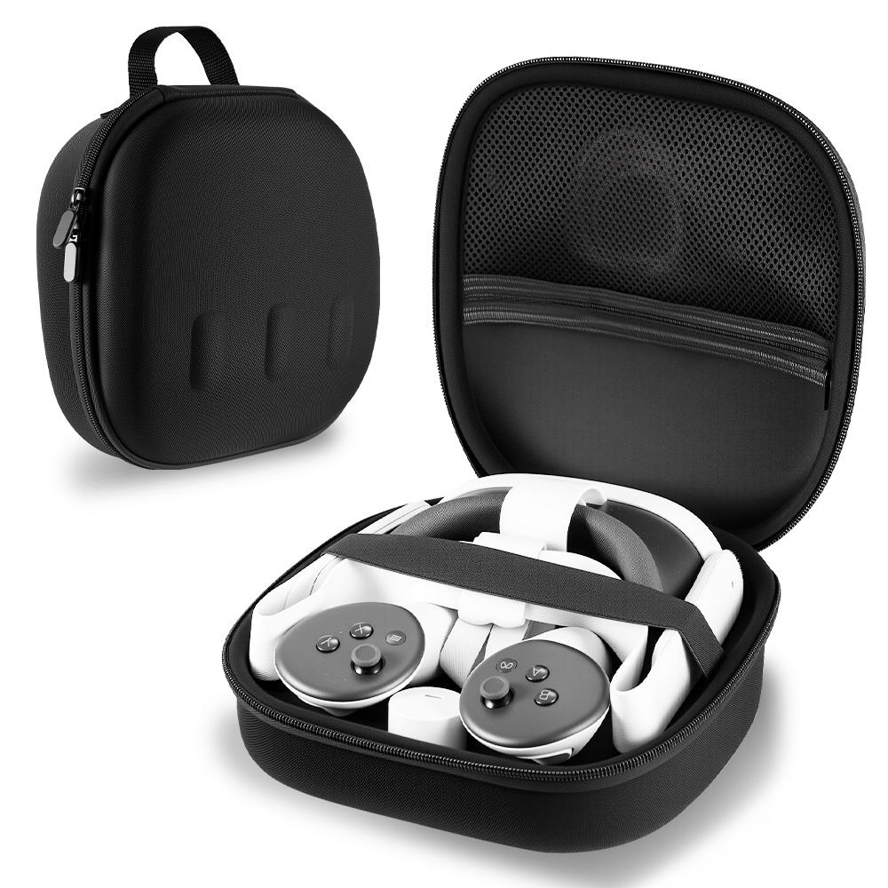 Portable Storage Bag for Meta Quest 3 Large Capacity EVA Hard Carrying Case Shell for VR Headset Game Controller Accessories
