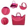 Cute Bag Lucky Bag Open Real Leather Bag Hand-held Women's Bag Simple And Personalized Tote Leather Bag Large Capacity