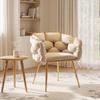 Luxurious, Modern Accent Chair, Vanity Chair with Metal Frame for Bedroom, Living Room, Dining Room