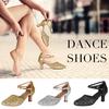 Womens Modern Dance Shoes Heeled Ballroom Dancing Shoes Party Sequin Dance Shoes 5CM
