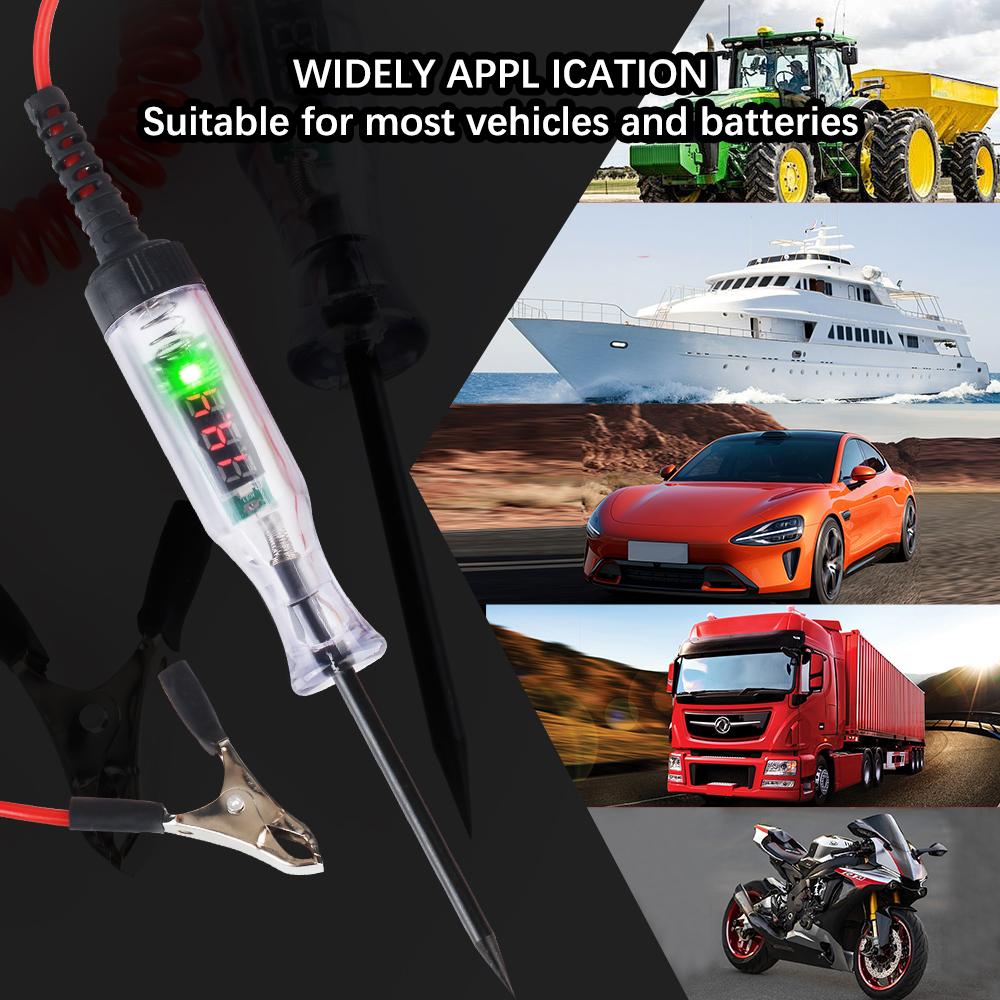 Диагностические инструменты Универсальный цифровой ЖК-дисплей DC/Измерительный щуп Pen Детектор цепи Измерительная ручка для автомобильного дисплея Автомобильные аксессуары Тестер напряжения