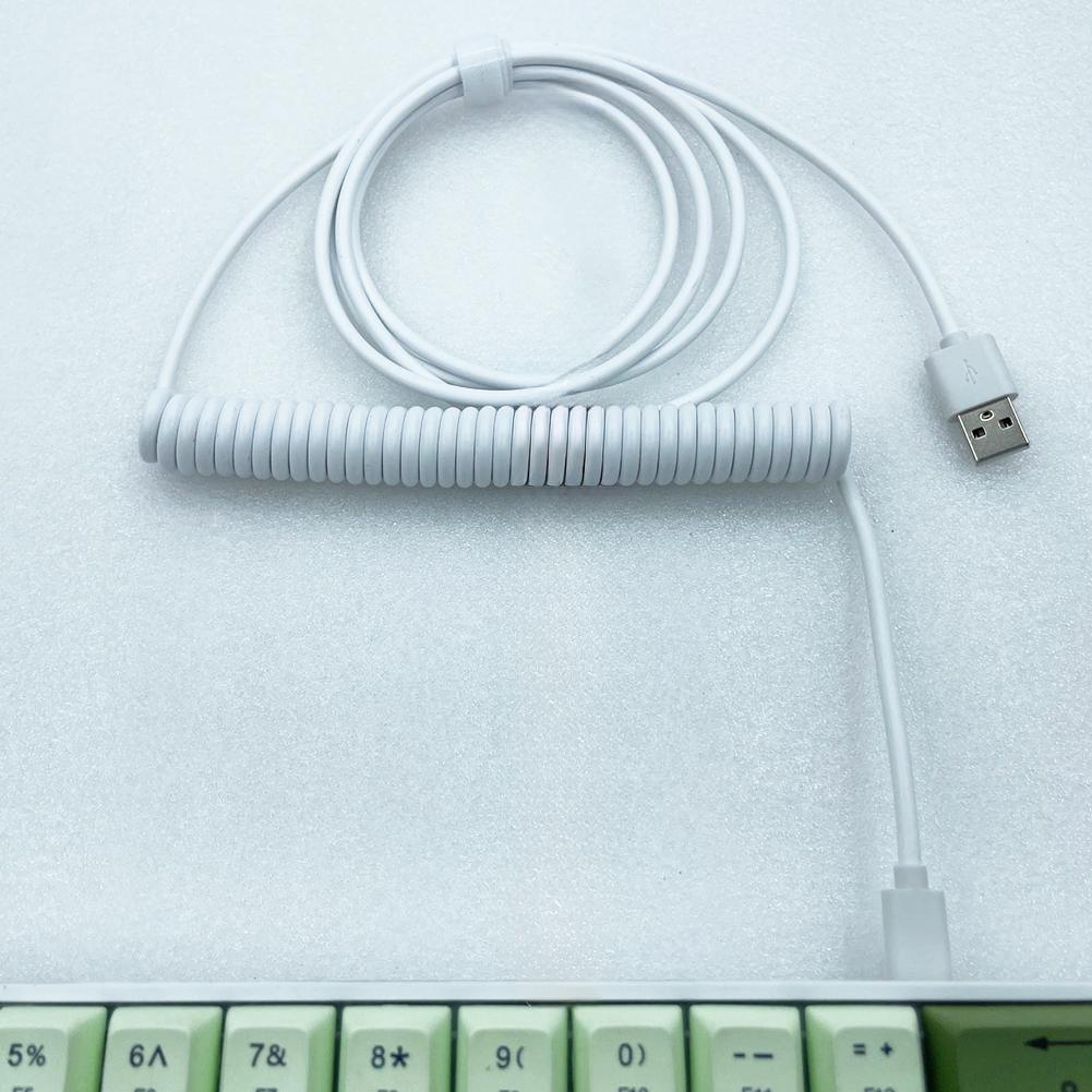 Механическая Клавиатура Спиральный Кабель Тип C USB Порт Авиационный Разъем Спиральный Кабель Настольный Компьютер Авиационный Разъем Кабель для Данных Макс. 3 м