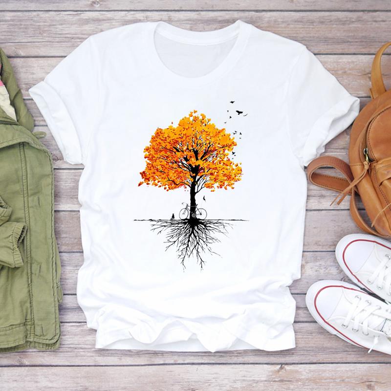 (Asian Size) Tee Top Dragonfly Lovely Trend Clothing Casual Short Sleeve Fashion Tshirt Women Print Lady Female Graphic T-shirt