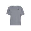 Solid Color Brand Logo Crew Neck Short Sleeve T-Shirt Men Tops Gray 1328190-035