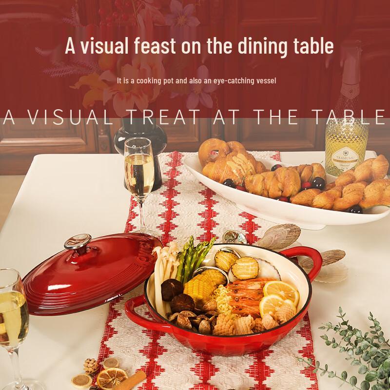 Pyrex Chef Series Glazed Enamel Iron Pot