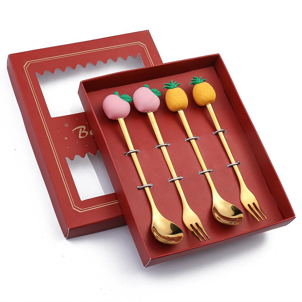 HANYANG 410 Stainless Steel Cutlery Home Hotel Use Cute Spoon Fork Western Cutlery