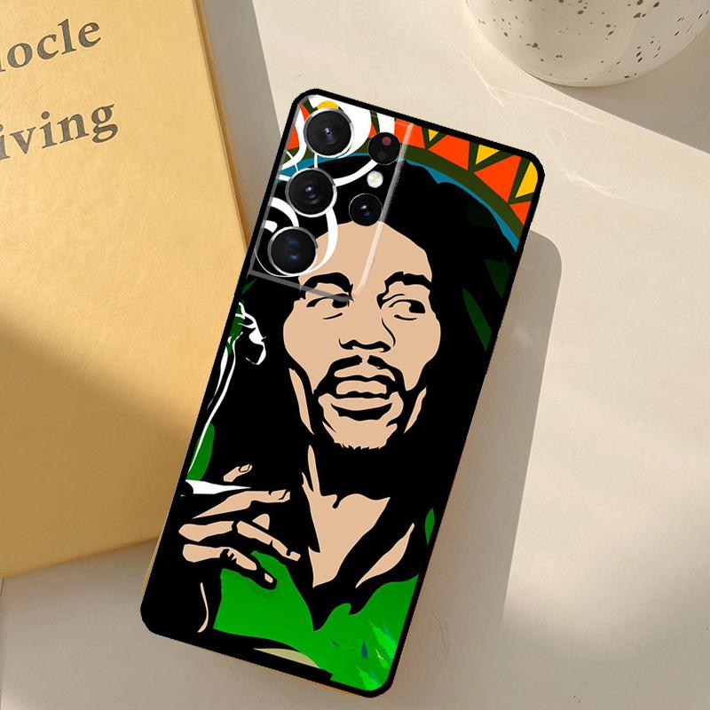 Singer Bob Marley Phone Case For Samsung Galaxy S25 Ultra S20 S21 S22 S23 S24 Plus S9 S10 S25 FE Cover Shell