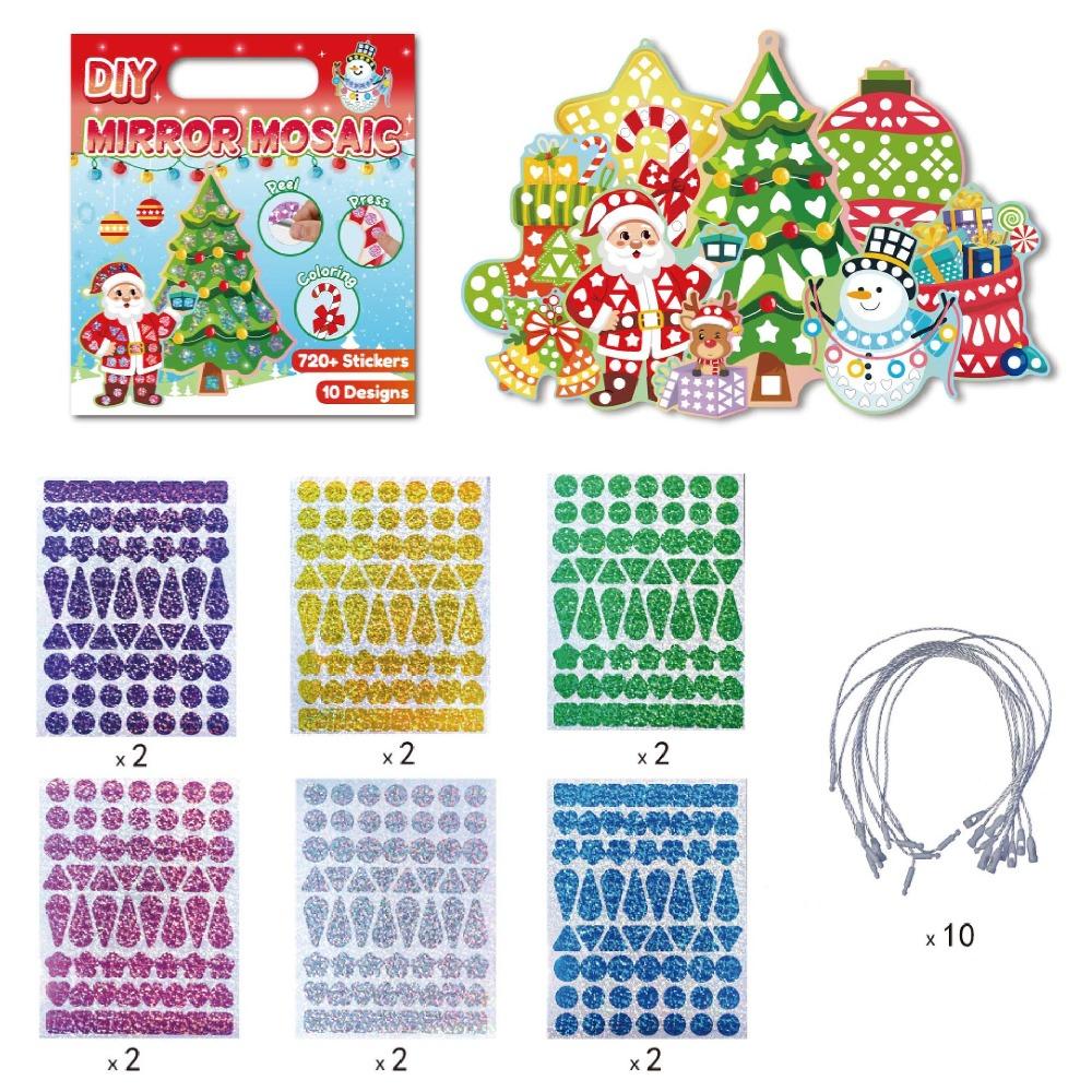 Dinosaur Animals DIY Mosaic Stickers Halloween Christmas Boys Girls Travel Children Art Craft Kit Foil Stickers Art Set