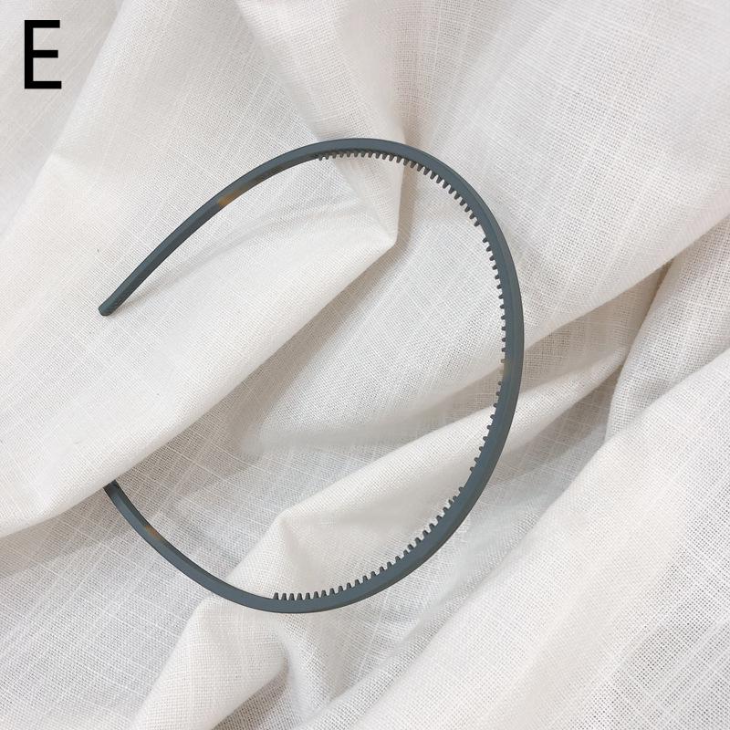 Woman Girls Anti-Slip Hair Hoop Headwear Fashion Plastic Thin Headband Resin Hairbands Frosted Hair Accessories