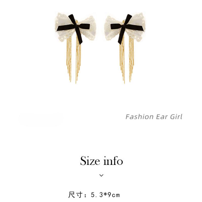 Элегантные серьги-кисточки с бантиками Элегантные нежные противомоскитные спирали Клипсы для ушей без пирсинга
