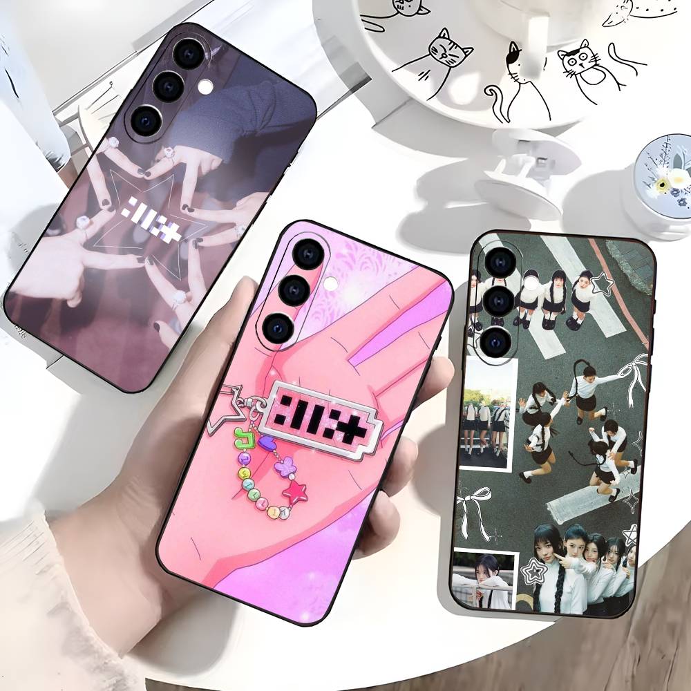 Чехол для телефона K-POP I-ILLIT для Samsung Galaxy A73, A72, A71, A70, A53, A52, A51, Мягкий силиконовый черный чехол