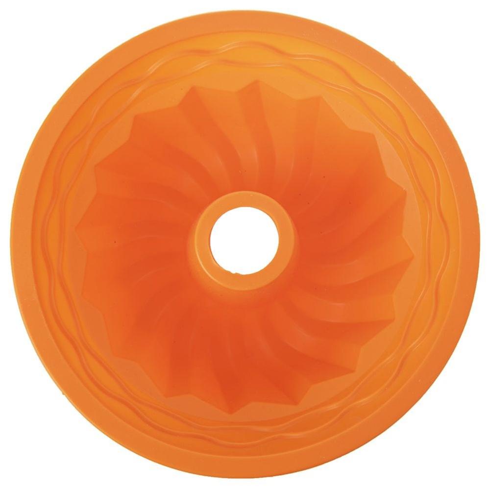 Silicone Bundt Cake Mold with Center Tube 23.5cm Orange SILLINIE