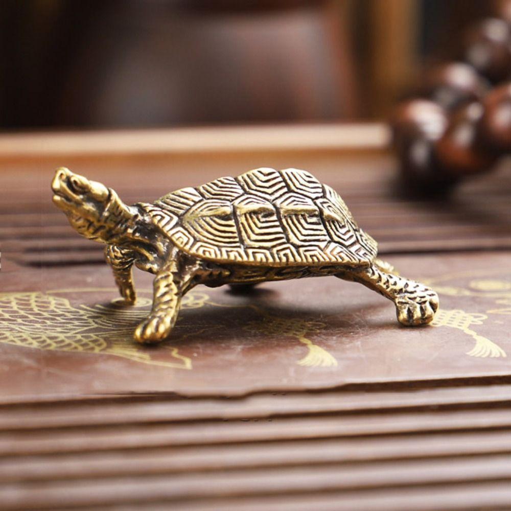 Гостиная Персональная коллекция Фигурки черепахи Латунные настольные украшения в виде черепахи Статуэтка черепахи