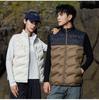 Large size down vest women's high-end white duck down vest men's warm couple vest stand collar autumn and winter class uniform print