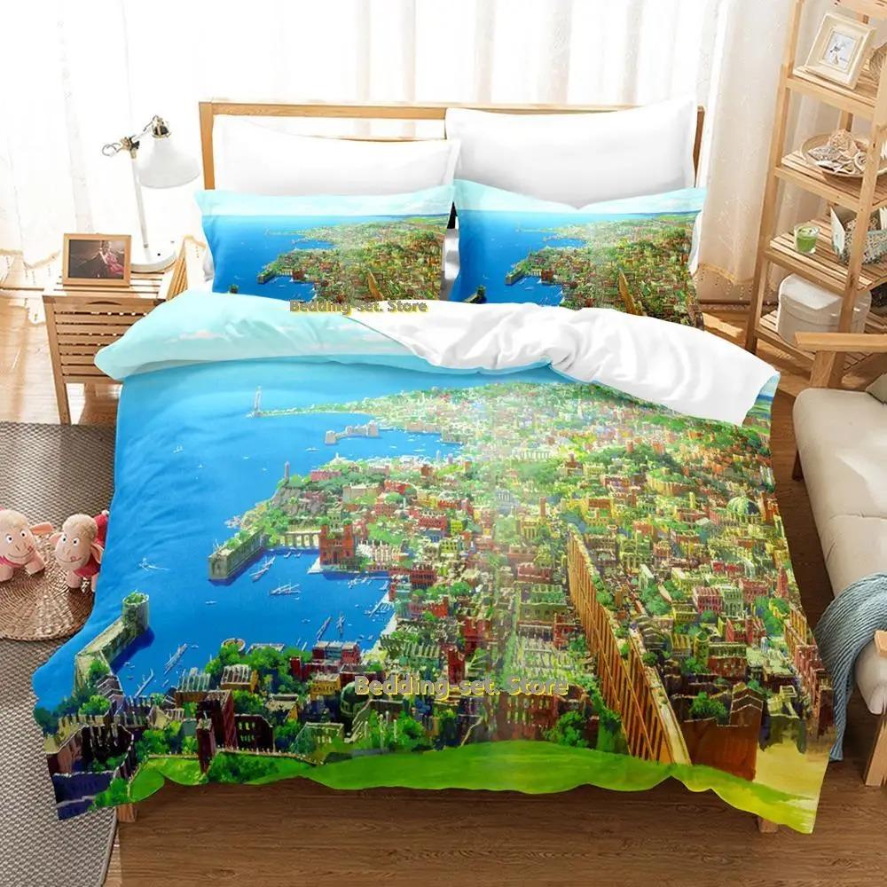 Комплект постельного белья Tales From Earthsea Single Twin Full Queen King Size Bed Set Adult Kids Bedroom Duvetcover Sets Anime Bed Sheet Set