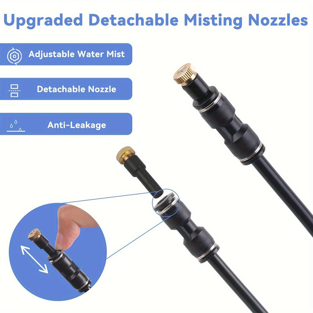 1 упаковка, стационарные распылители для наружного применения на террасе, 26,2-футовая переносная система распыления для охлаждения на открытом воздухе, стационарная система распыления для охлаждения