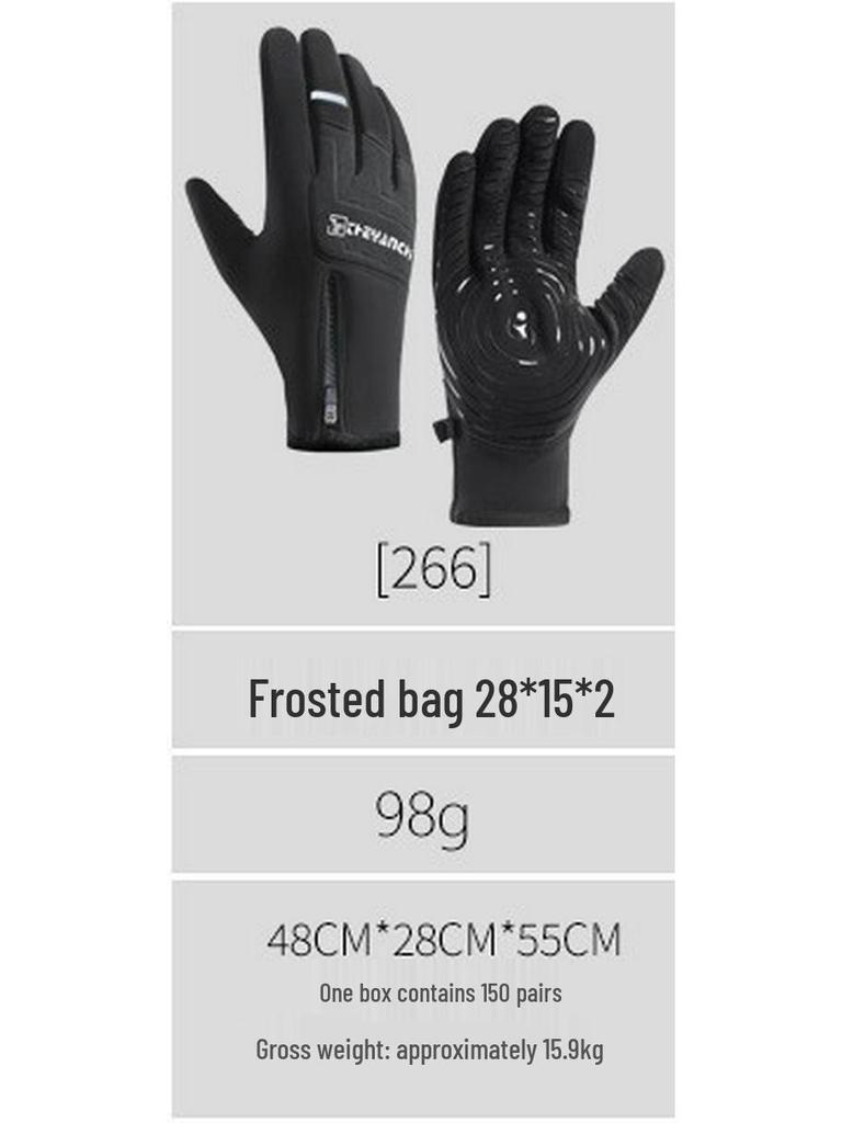 Men's Winter Windproof Waterproof Fingerless Touchscreen Cycling Gloves - Warm Fleece for Outdoor Sports