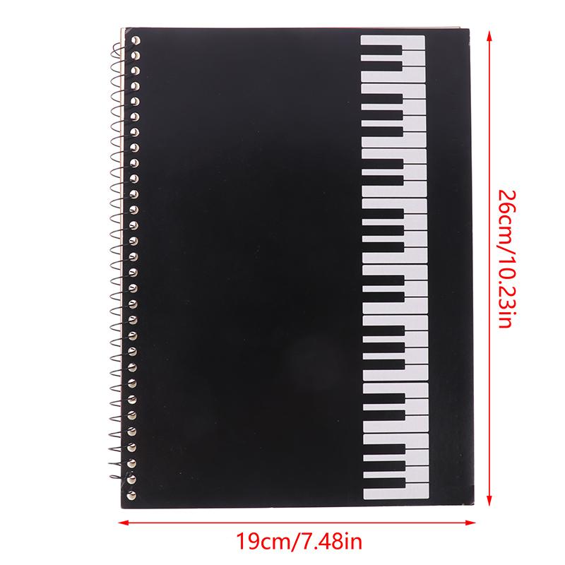 Blank Music Stationery Score Manuscript Book Writing Stave Notebook Black 50 Sheets Notebooks For Songwriters