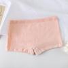 Women Underpants Slim Fit Solid Color Elastic Waistband Mid Waist Good Breathability Lady Boxers Female Daily Underwear