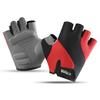[Plexiu] Summer Cycling Gloves Fingerless – 3D Ergonomic Design, Shock-Absorbing Padded, Breathable Mesh, Unisex Sports Gloves Red (XL)