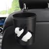 Cartoon Panda Car Trash Bin Can Cute Garbage Storage Bucket Large Auto Rubbish Bag  Auto Outlet