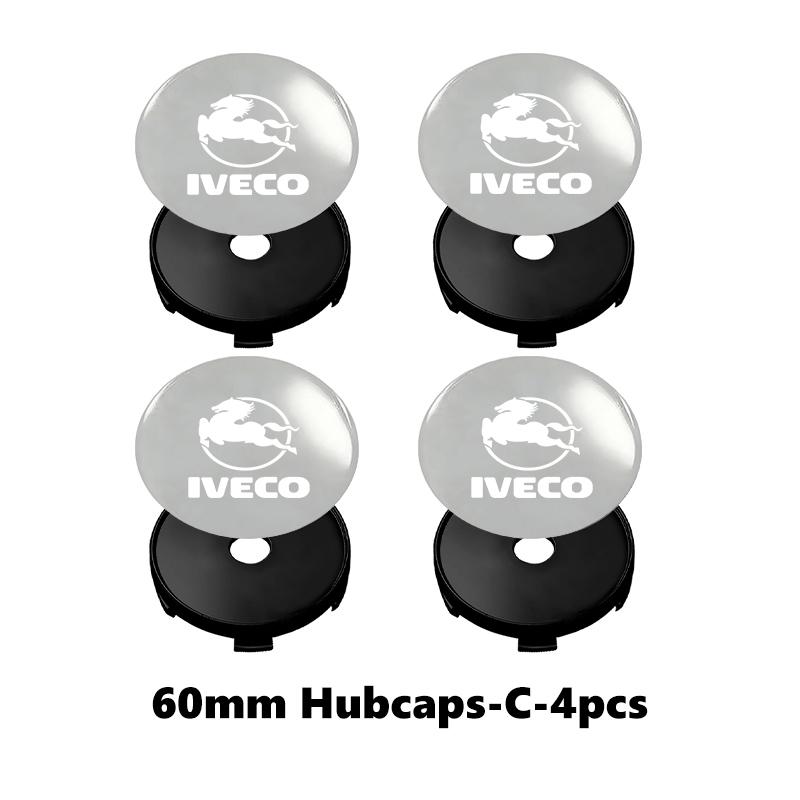 Car Styling Logo Auto Wheel Hub Center Caps Sticker Rim Cover For IVECO Daily Van Chassis Cab e-Daily Eurocargo 4x4 T-Way Rigid